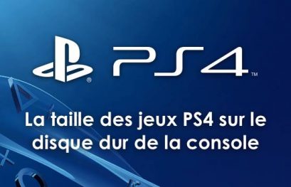 PS4 : La taille des jeux du lancement