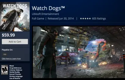 Watch Dogs daté sur le Sony Store !