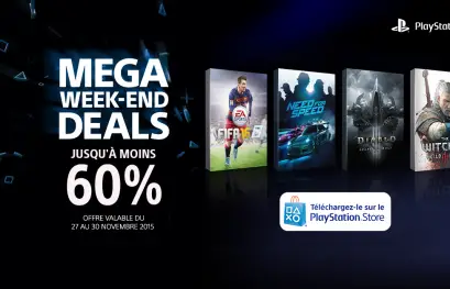 Mega week-end deals : Jusqu'à -60% sur le PlayStation Store