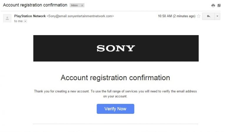 При регистрации аккаунта ps ошибка. Аккаунт сони. Сони почта. Письмо от Sony PLAYSTATION. Сообщением от плейстейшен на почте.