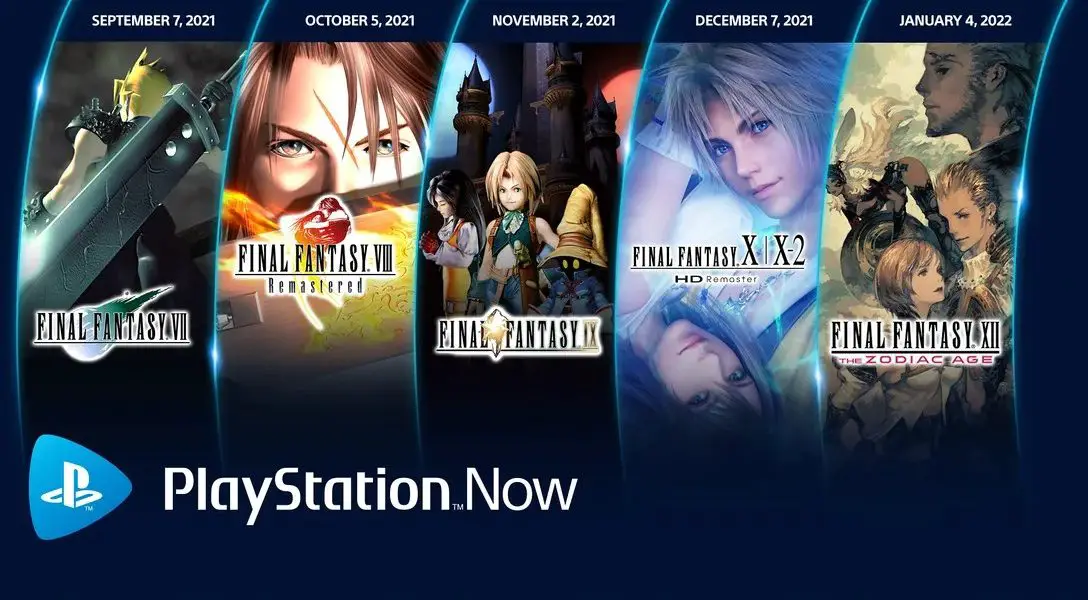 PS Now : 5 épisodes Final Fantasy bientôt disponibles entre septembre et janvier